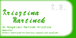 krisztina martinek business card